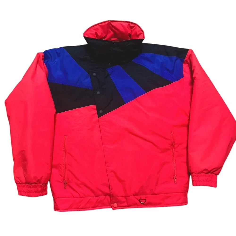 Vintage Gerry Ski‎ Jacket Men's Medium Neon Retro Parka Coat 80s Made in the USA